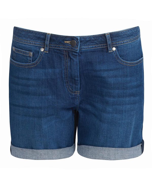 Barbour Maddison Denim Shorts Ecru | BABO89829