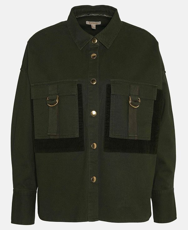 Barbour Malton Long-sleeved Utility Shirt Olive | BABO89521