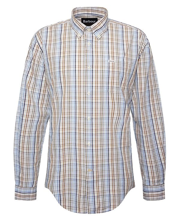 Barbour Malton Regular Shirt Sky | BABO87726