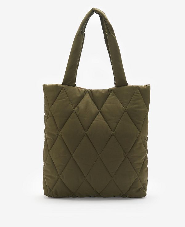 Barbour Mariah Quilted Tote Bag Olive | BABO89977