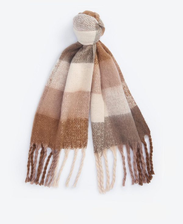 Barbour Marie Check Scarf Camel | BABO90123