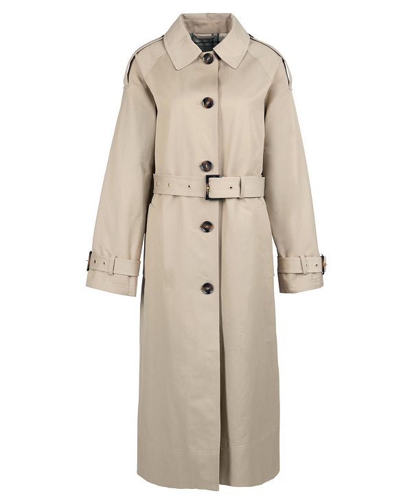 Barbour Marie Showerproof Trench Coat Light Fawn/Ancient Poplar | BABO89381