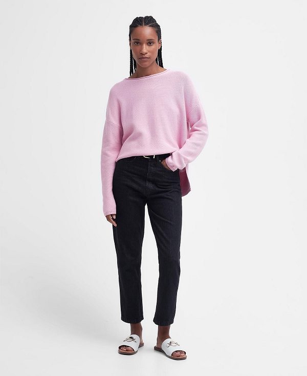 Barbour Marine Knitted Jumper Mallow Pink | BABO89683