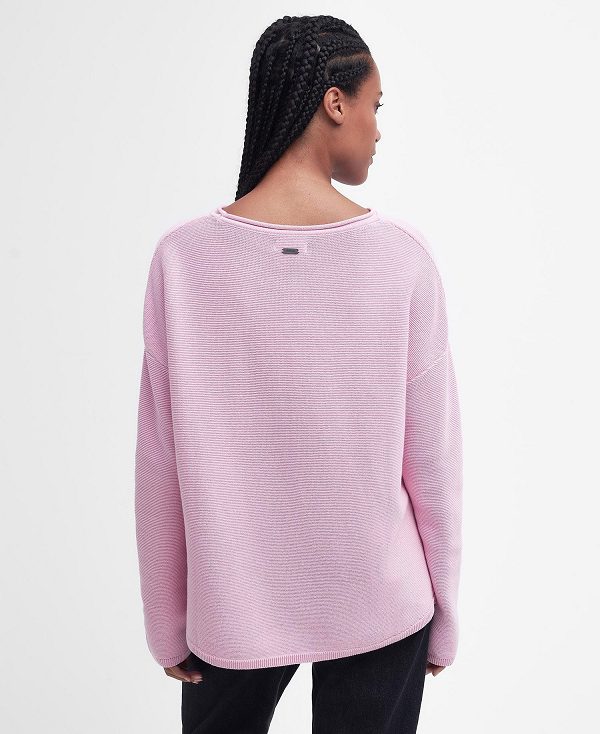 Barbour Marine Knitted Jumper Mallow Pink | BABO89683