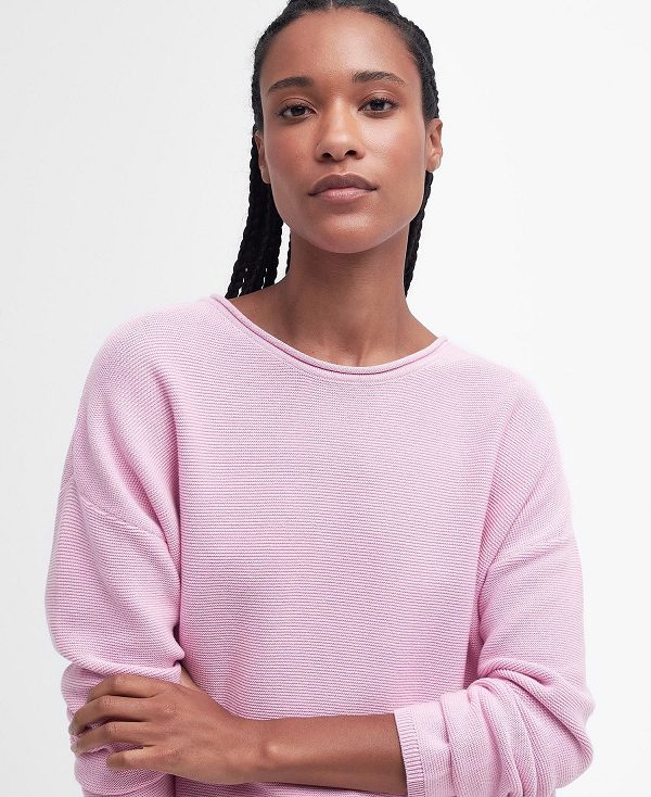 Barbour Marine Knitted Jumper Mallow Pink | BABO89683