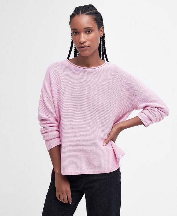 Barbour Marine Knitted Jumper Mallow Pink | BABO89683