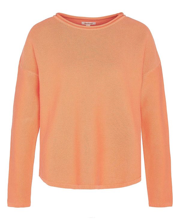 Barbour Marine Knitted Jumper Orange | BABO89681