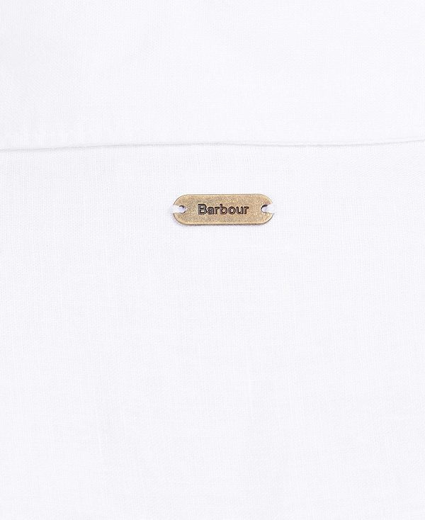 Barbour Marine Relaxed Long-sleeved Shirt White | BABO89475