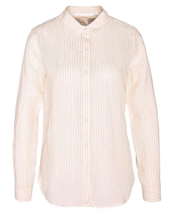 Barbour Marine Relaxed Long-sleeved Shirt Pink | BABO89478