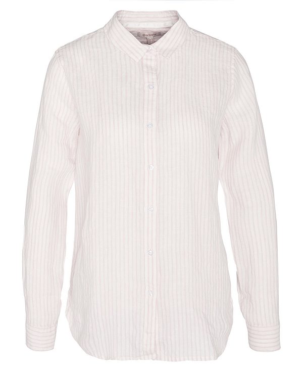 Barbour Marine Relaxed Long-sleeved Shirt Pink | BABO89480