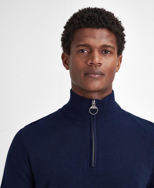 Barbour Marlow Half-zip Jumper Navy | BABO88672