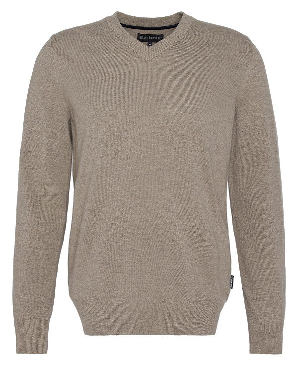 Barbour Marlow V-neck Jumper Beige | BABO88677