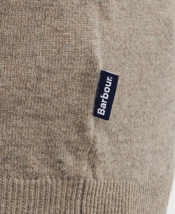 Barbour Marlow V-neck Jumper Beige | BABO88677