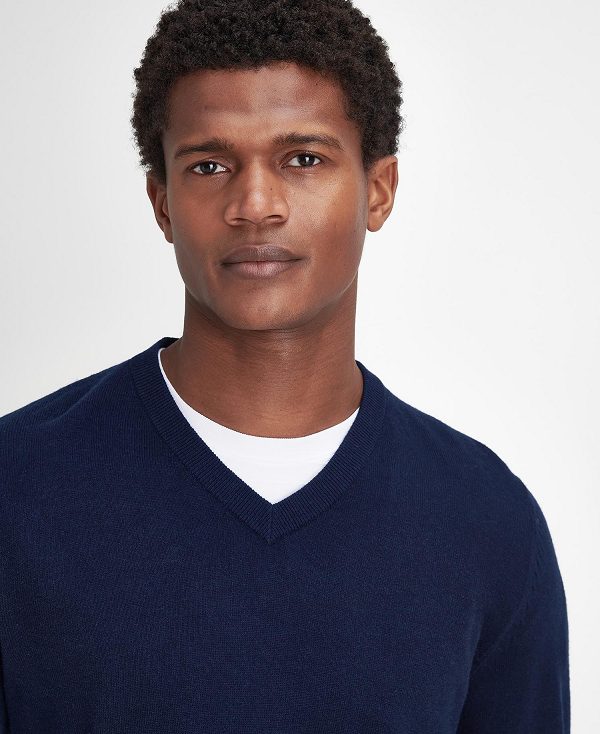 Barbour Marlow V-neck Jumper Navy | BABO88692