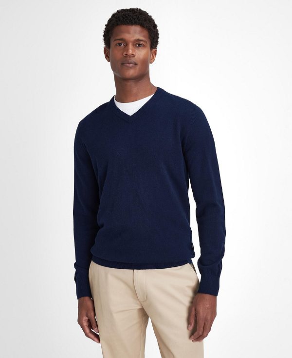 Barbour Marlow V-neck Jumper Navy | BABO88692