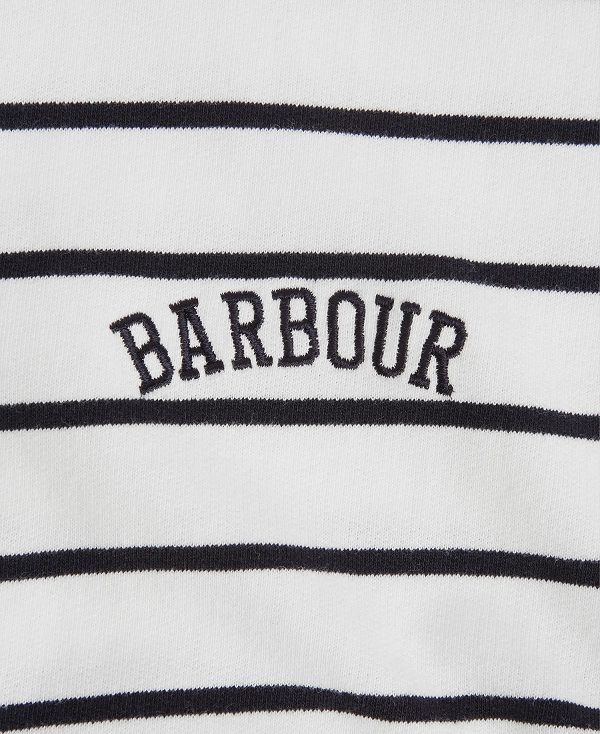 Barbour Marnie Striped Sweatshirt Cloud/Navy | BABO89804