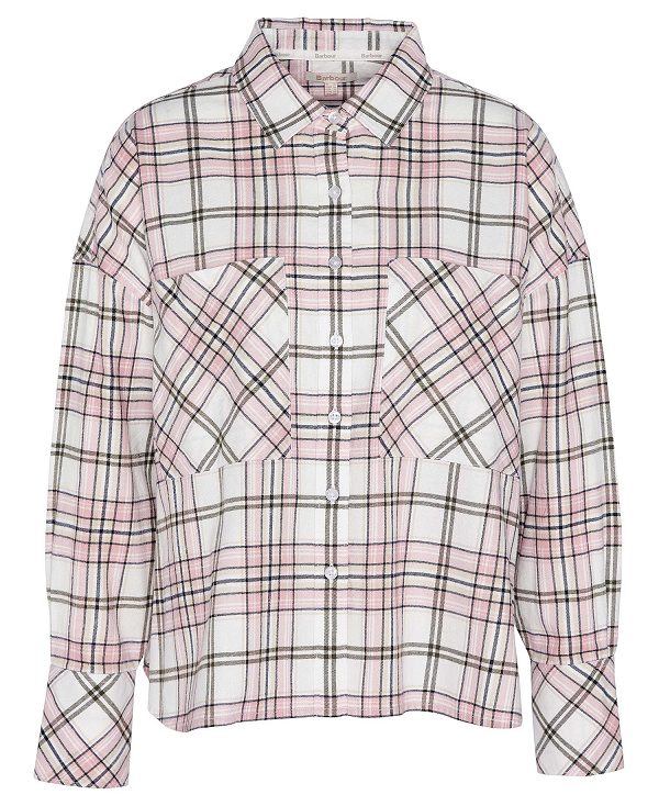 Barbour Marnie Tartan Long-sleeved Shirt Mahogany Rose Check | BABO89511