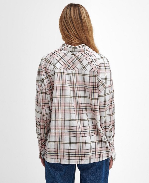 Barbour Marnie Tartan Long-sleeved Shirt Mahogany Rose Check | BABO89511