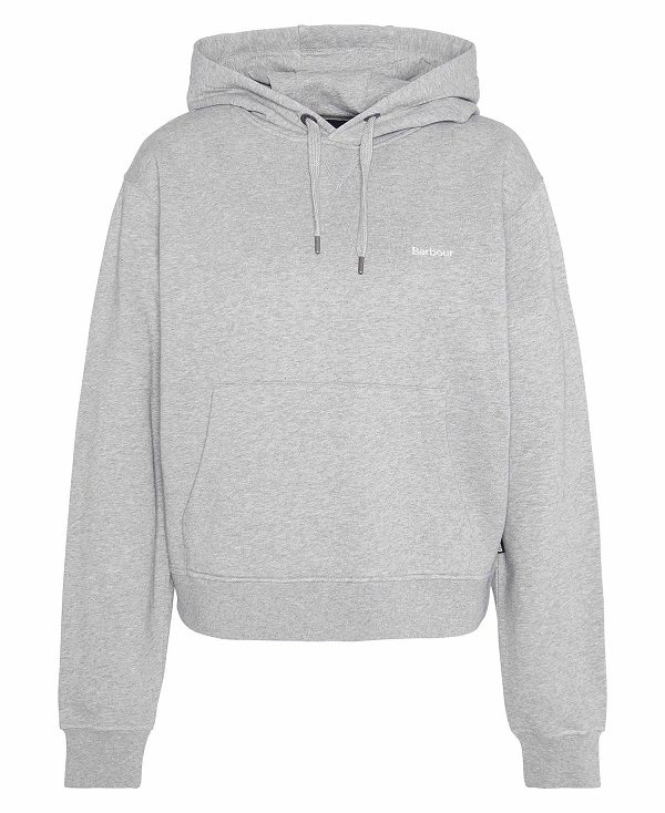 Barbour Marsden Oversized Hoodie Light Grey Marl | BABO89805