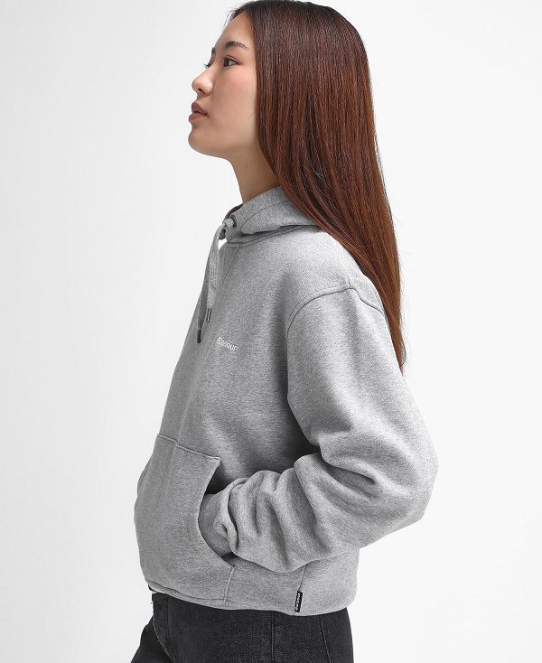 Barbour Marsden Oversized Hoodie Light Grey Marl | BABO89805