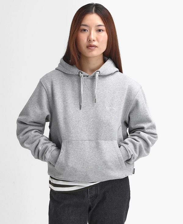 Barbour Marsden Oversized Hoodie Light Grey Marl | BABO89805