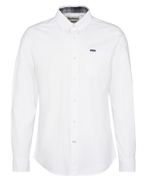 Barbour Marsden Tailored Long-sleeved Shirt White | BABO87920