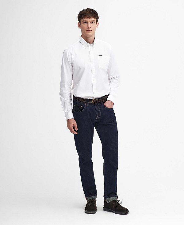 Barbour Marsden Tailored Long-sleeved Shirt White | BABO87920