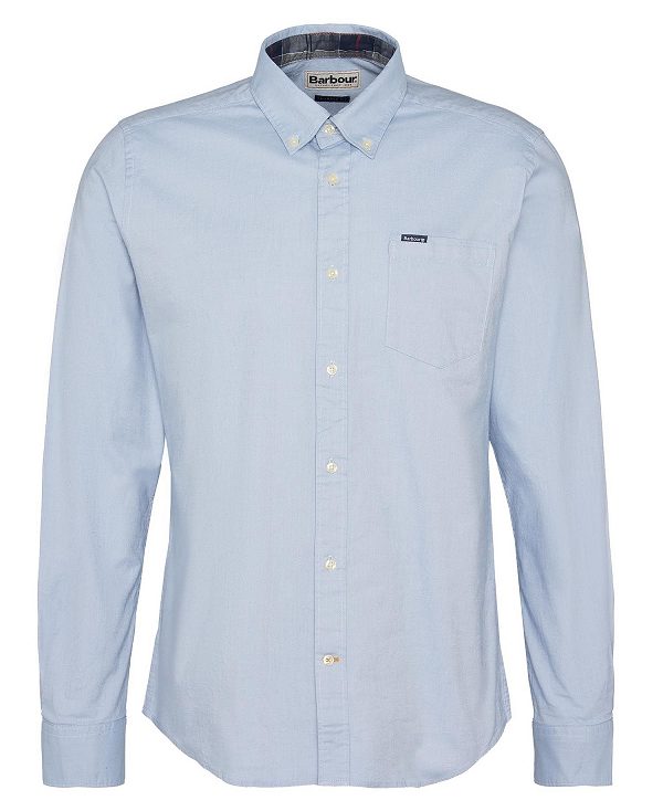 Barbour Marsden Tailored Long-sleeved Shirt Blue | BABO87921