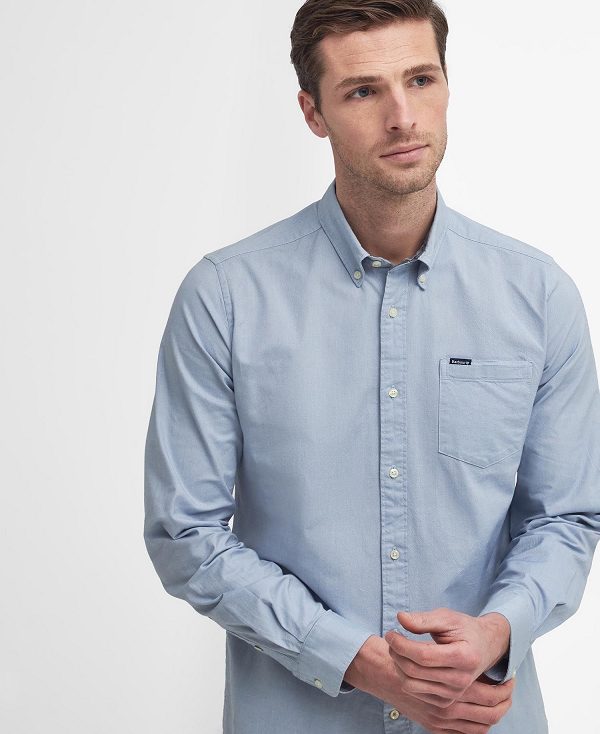 Barbour Marsden Tailored Long-sleeved Shirt Blue | BABO87921