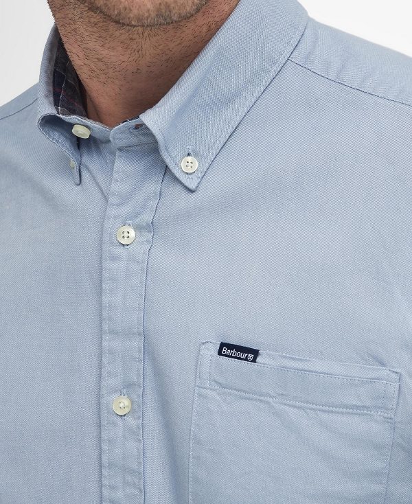 Barbour Marsden Tailored Long-sleeved Shirt Blue | BABO87921