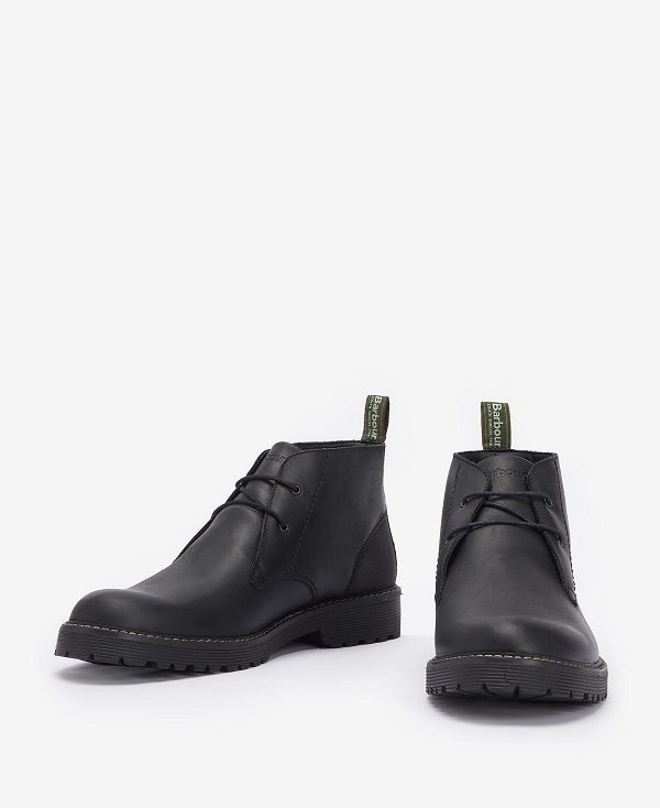 Barbour Maxwell Chukka Boots Classic Black | BABO88862