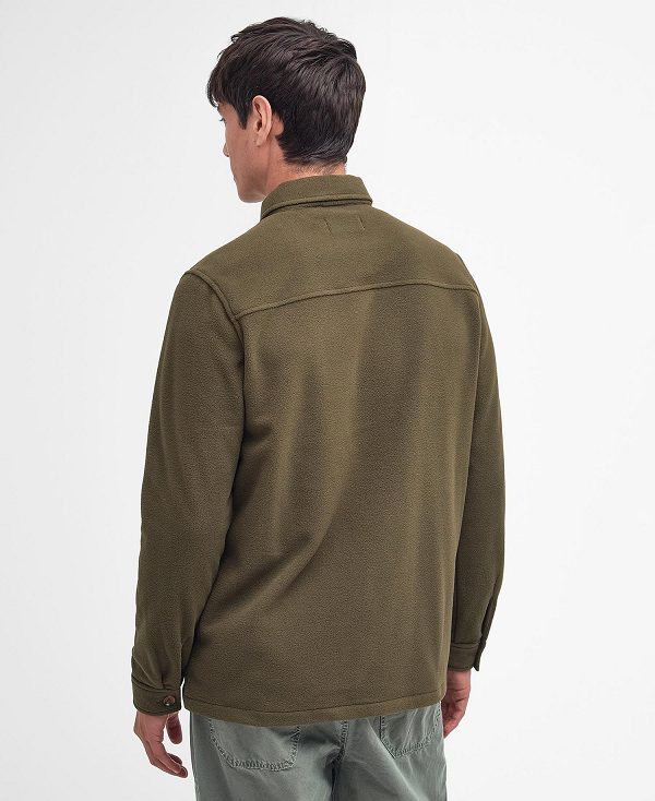 Barbour Microfleece Overshirt Olive | BABO87959