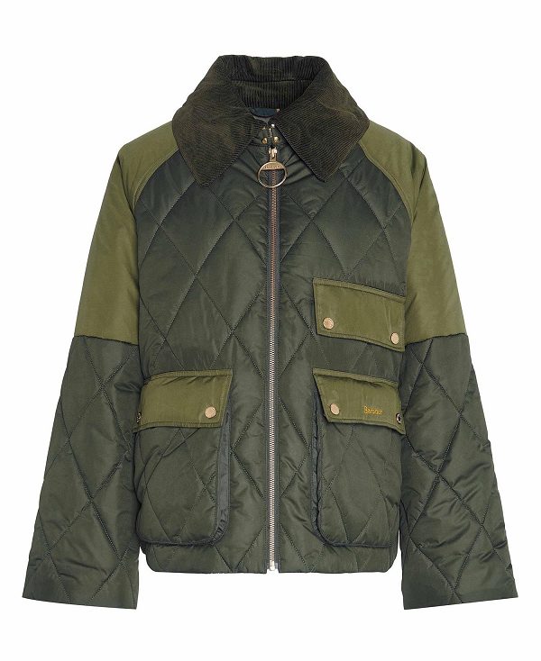 Barbour Milby Quilted Jacket Olive | BABO89371