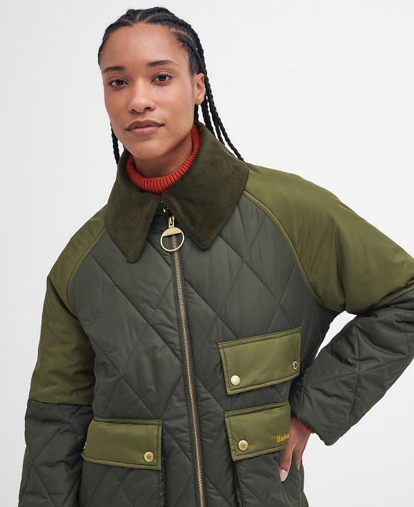 Barbour Milby Quilted Jacket Olive | BABO89371