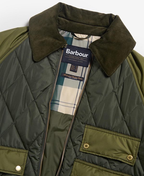 Barbour Milby Quilted Jacket Olive | BABO89371