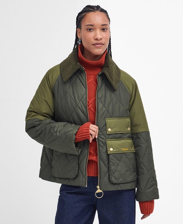 Barbour Milby Quilted Jacket Olive | BABO89371