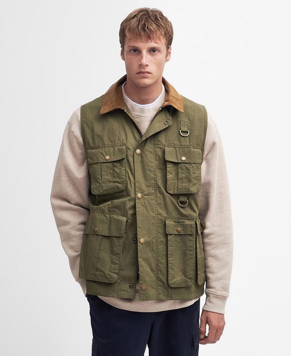 Barbour Modified Transport Vest Dusky Green | BABO87555