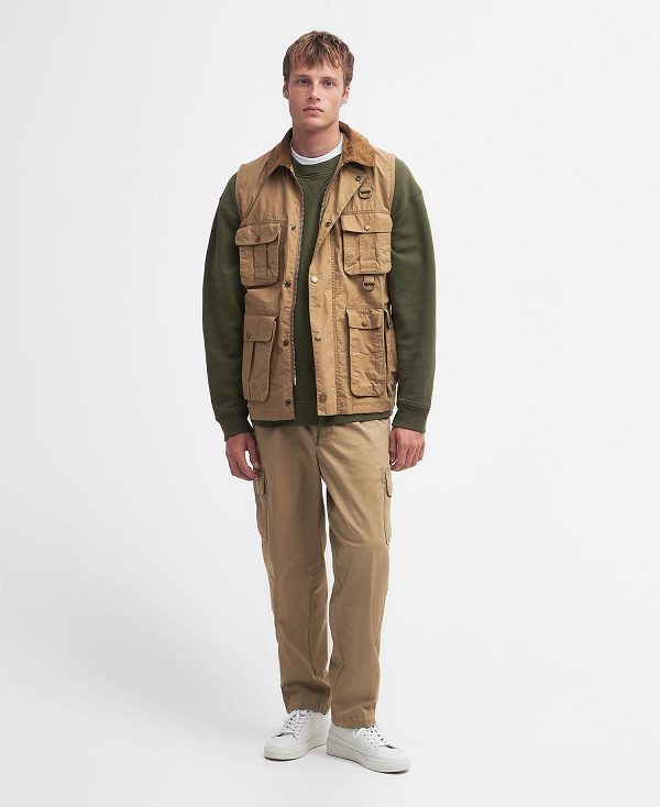 Barbour Modified Transport Vest Golden Khaki | BABO87550