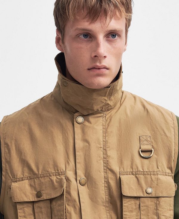 Barbour Modified Transport Vest Golden Khaki | BABO87550