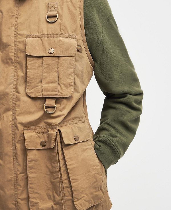 Barbour Modified Transport Vest Golden Khaki | BABO87550