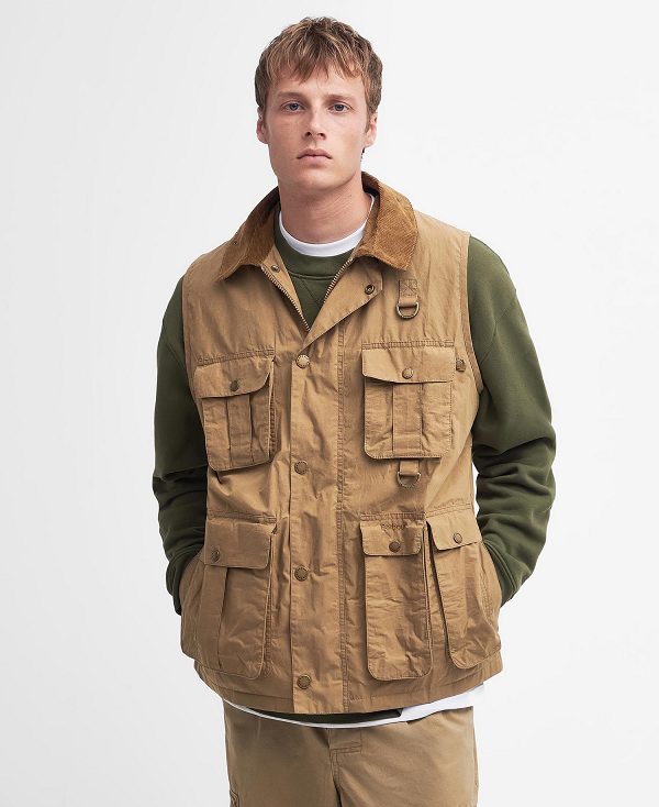 Barbour Modified Transport Vest Golden Khaki | BABO87550