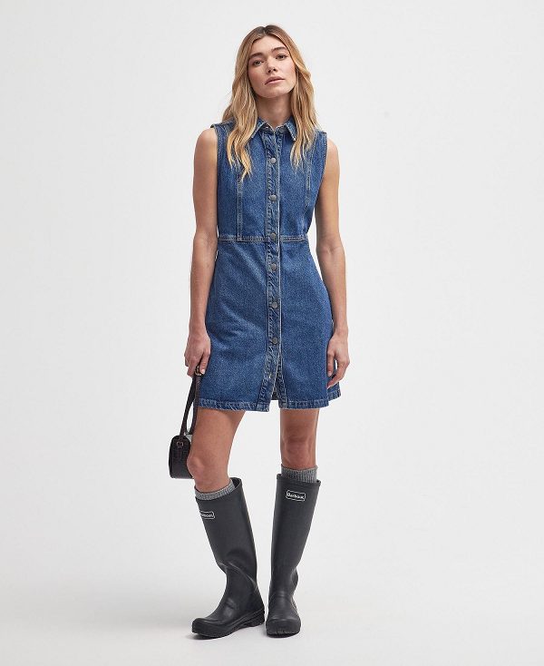 Barbour Molly Denim Mini Dress Authentic | BABO89621