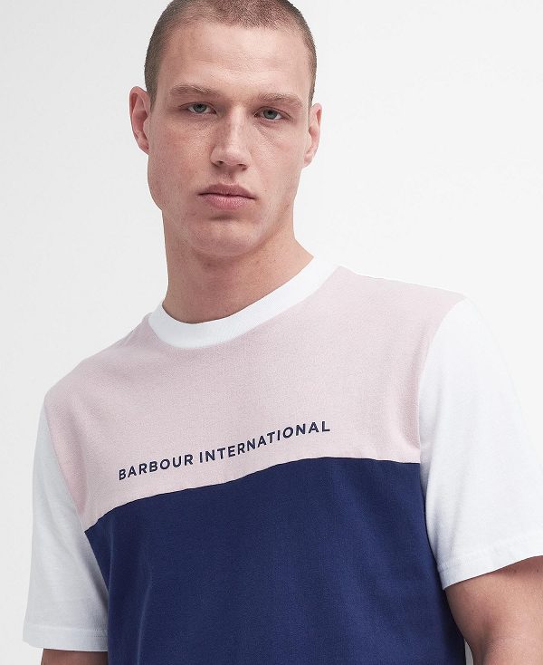 Barbour Mondrian Colour-blocked T-shirt Bright White | BABO88368