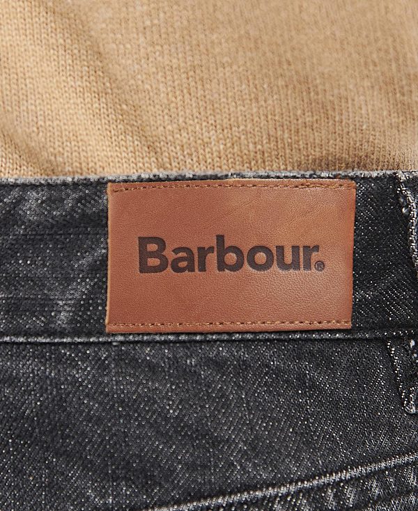 Barbour Moorland High-rise Jeans Black | BABO89817