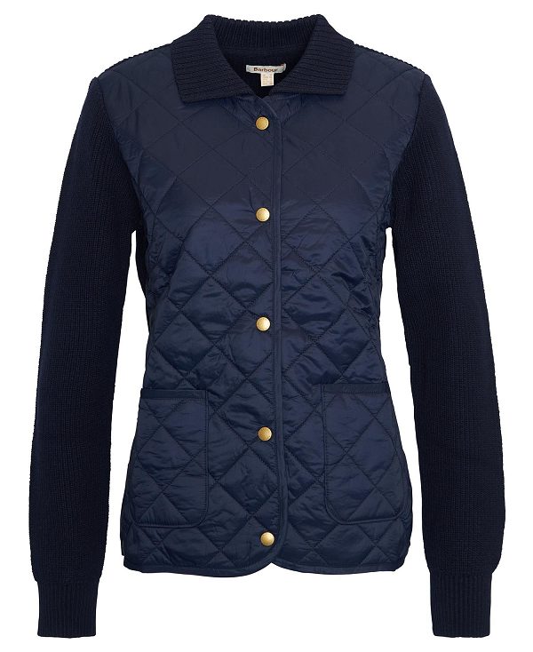 Barbour Moors Quilted Cardigan Classic Navy | BABO89719