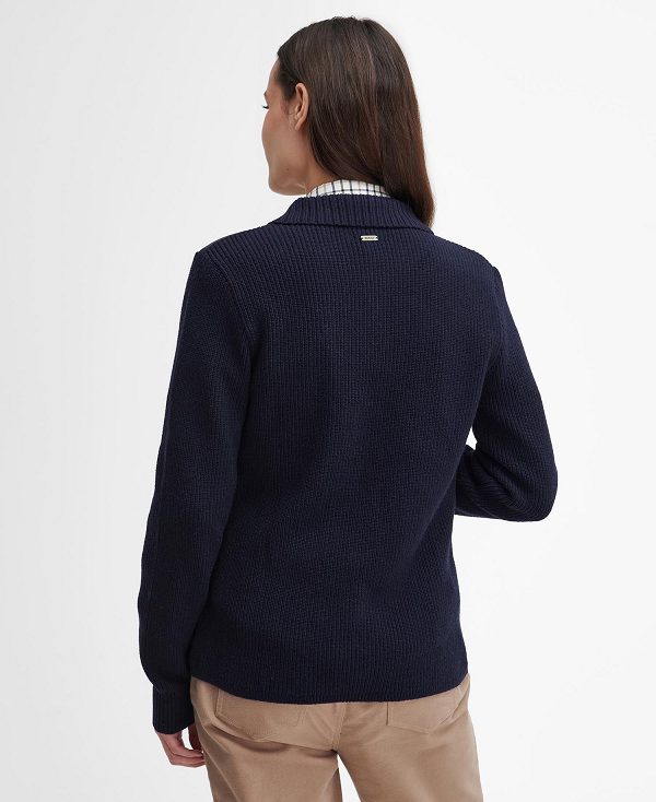 Barbour Moors Quilted Cardigan Classic Navy | BABO89719