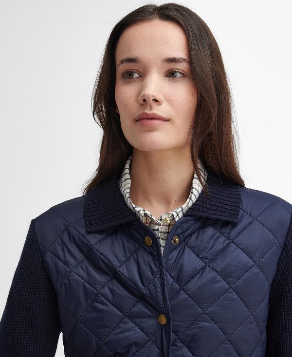 Barbour Moors Quilted Cardigan Classic Navy | BABO89719