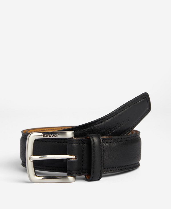 Barbour Moray Leather Belt Classic Black | BABO88952