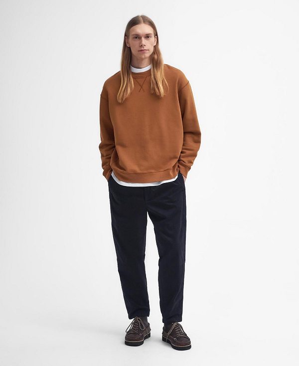 Barbour Mosely Oversized Sweatshirt Cinnamon | BABO88492