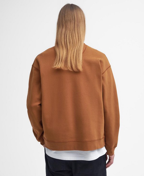 Barbour Mosely Oversized Sweatshirt Cinnamon | BABO88492